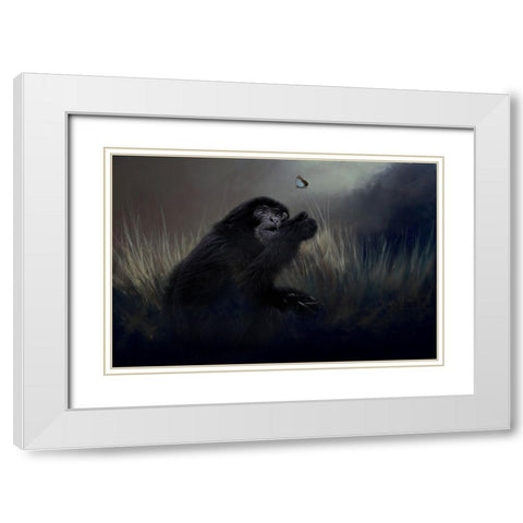 Surprise Encounter White Modern Wood Framed Art Print with Double Matting by Parker, Kelley
