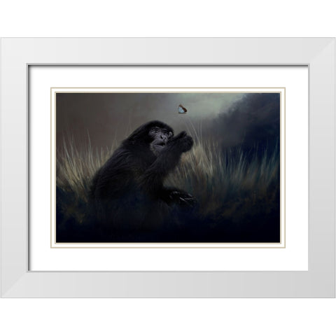 Surprise Encounter White Modern Wood Framed Art Print with Double Matting by Parker, Kelley