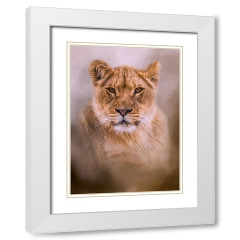 Dignity White Modern Wood Framed Art Print with Double Matting by Parker, Kelley