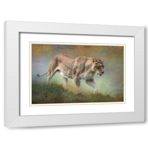 Its All Downhill White Modern Wood Framed Art Print with Double Matting by Parker, Kelley