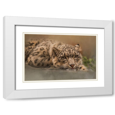 Taking It Easy White Modern Wood Framed Art Print with Double Matting by Parker, Kelley