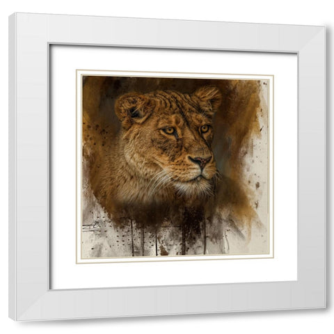 Keeper of the Pride White Modern Wood Framed Art Print with Double Matting by Parker, Kelley