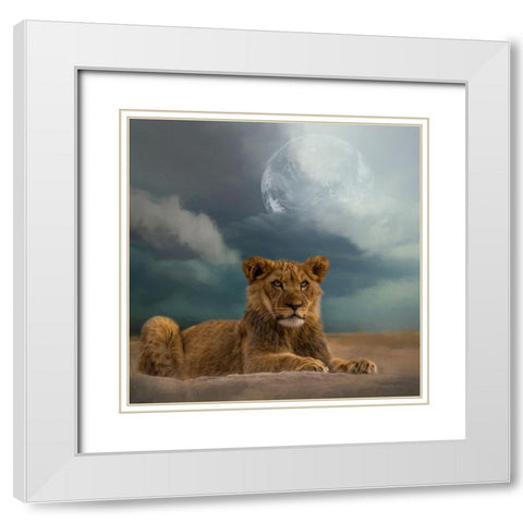 What the Future Holds White Modern Wood Framed Art Print with Double Matting by Parker, Kelley