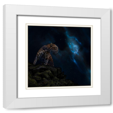 Galaxy Guardian White Modern Wood Framed Art Print with Double Matting by Parker, Kelley