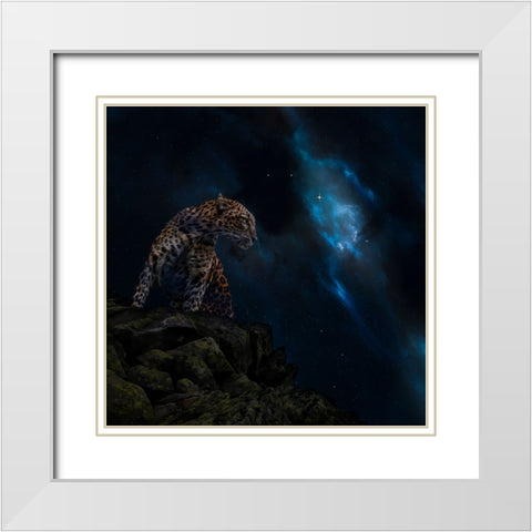 Galaxy Guardian White Modern Wood Framed Art Print with Double Matting by Parker, Kelley