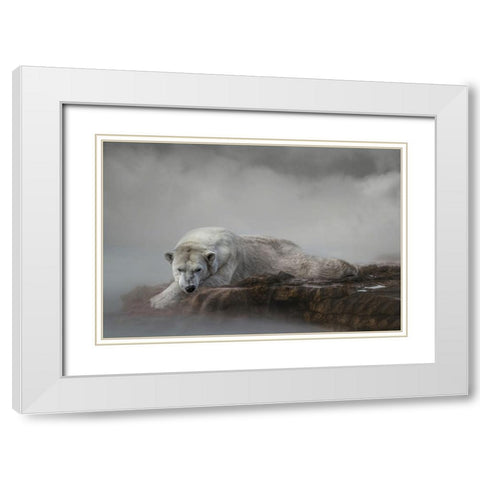 Contended White Modern Wood Framed Art Print with Double Matting by Parker, Kelley