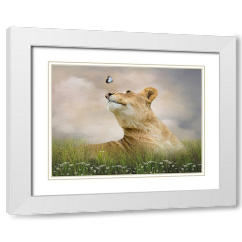 Chance Encounter White Modern Wood Framed Art Print with Double Matting by Parker, Kelley