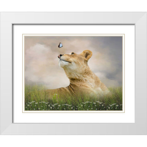 Chance Encounter White Modern Wood Framed Art Print with Double Matting by Parker, Kelley
