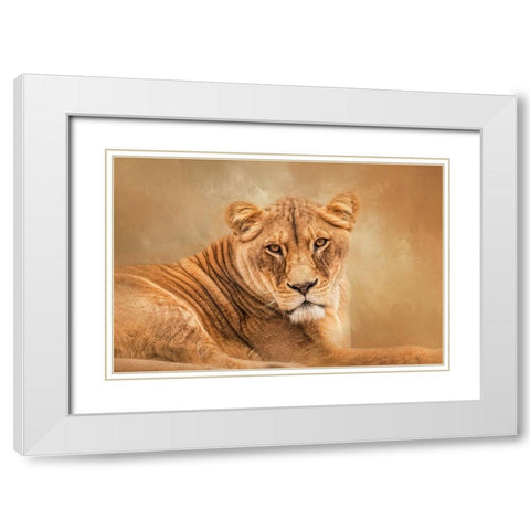 A Mighty Heart White Modern Wood Framed Art Print with Double Matting by Parker, Kelley