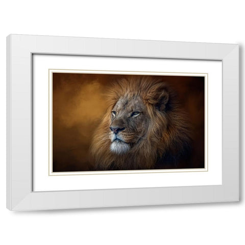 The Protector White Modern Wood Framed Art Print with Double Matting by Parker, Kelley