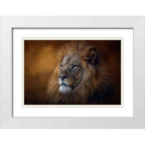 The Protector White Modern Wood Framed Art Print with Double Matting by Parker, Kelley