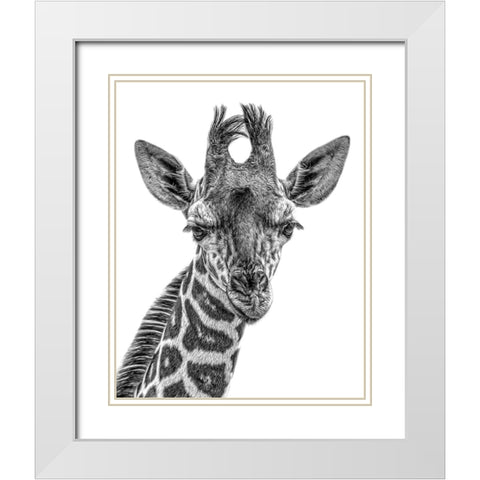 Young One White Modern Wood Framed Art Print with Double Matting by Parker, Kelley