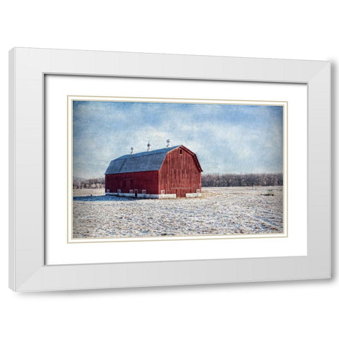 Morning on the Farm White Modern Wood Framed Art Print with Double Matting by Parker, Kelley