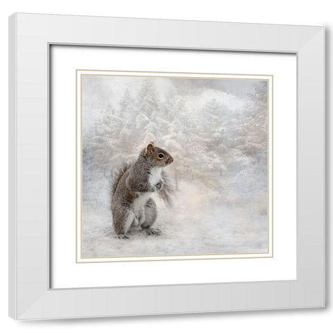Braving the Cold White Modern Wood Framed Art Print with Double Matting by Parker, Kelley