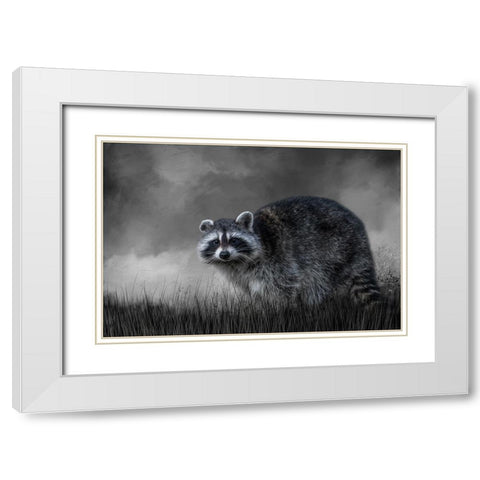 Little Rascal White Modern Wood Framed Art Print with Double Matting by Parker, Kelley