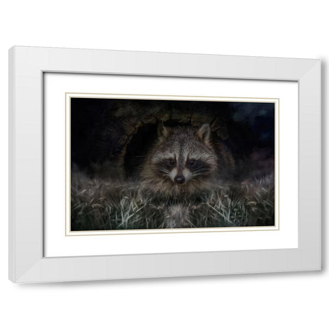 Mischievous White Modern Wood Framed Art Print with Double Matting by Parker, Kelley