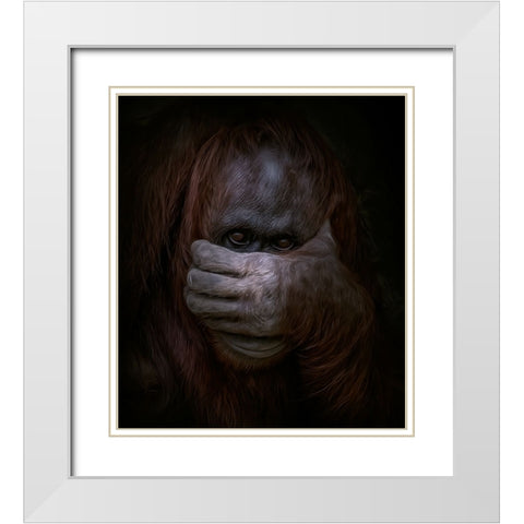 Peek-a-Boo White Modern Wood Framed Art Print with Double Matting by Parker, Kelley