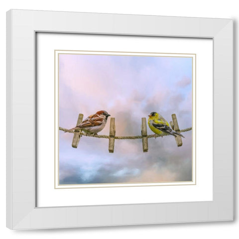 Wash Day White Modern Wood Framed Art Print with Double Matting by Parker, Kelley