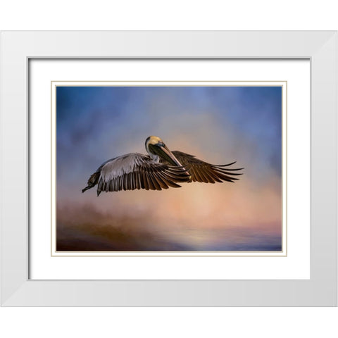 Graceful Glider White Modern Wood Framed Art Print with Double Matting by Parker, Kelley