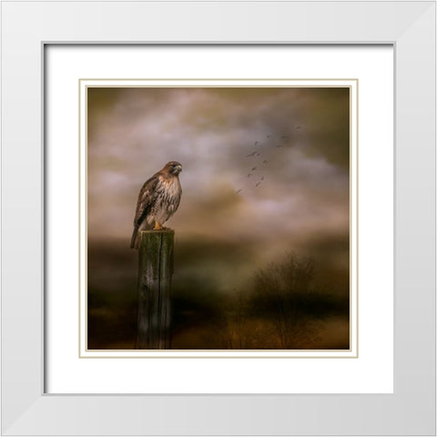 Bold Hunter White Modern Wood Framed Art Print with Double Matting by Parker, Kelley