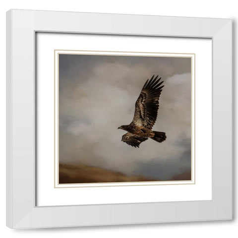 Morning Hunter White Modern Wood Framed Art Print with Double Matting by Parker, Kelley