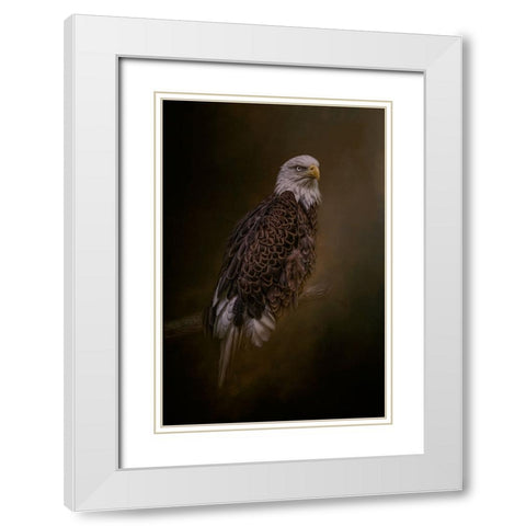 Silent Warrior White Modern Wood Framed Art Print with Double Matting by Parker, Kelley