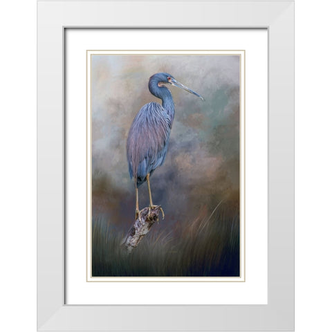 Tri-Colored Beauty White Modern Wood Framed Art Print with Double Matting by Parker, Kelley