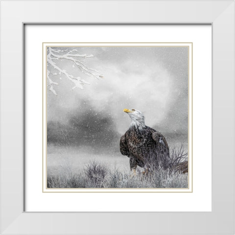 Winter Daydreaming White Modern Wood Framed Art Print with Double Matting by Parker, Kelley