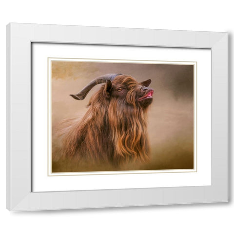 Look Whos Smiling Now White Modern Wood Framed Art Print with Double Matting by Parker, Kelley