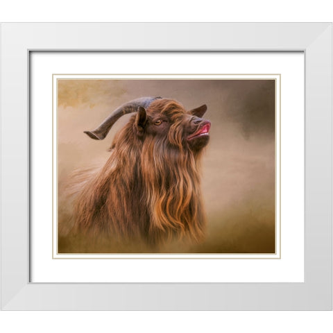 Look Whos Smiling Now White Modern Wood Framed Art Print with Double Matting by Parker, Kelley