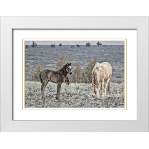 Precious and Dad (Casper) White Modern Wood Framed Art Print with Double Matting by McFerrin, Larry