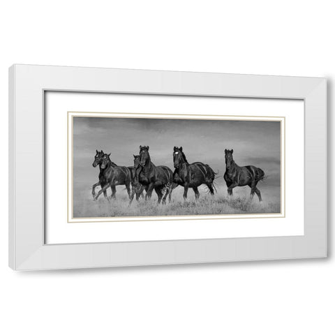 Voodoo Band White Modern Wood Framed Art Print with Double Matting by McFerrin, Larry