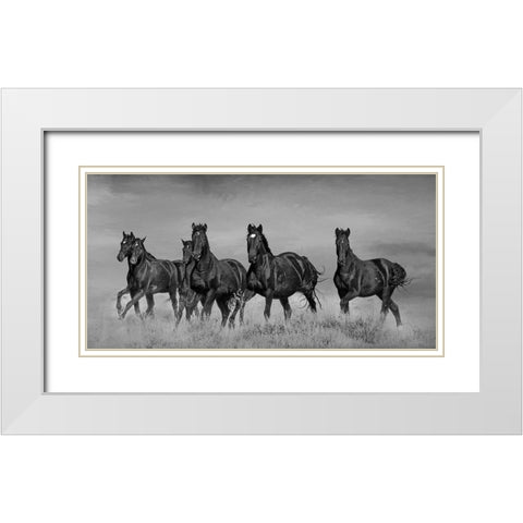 Voodoo Band White Modern Wood Framed Art Print with Double Matting by McFerrin, Larry