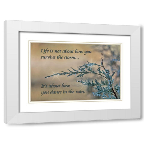 Dance in the Rain White Modern Wood Framed Art Print with Double Matting by McFerrin, Larry