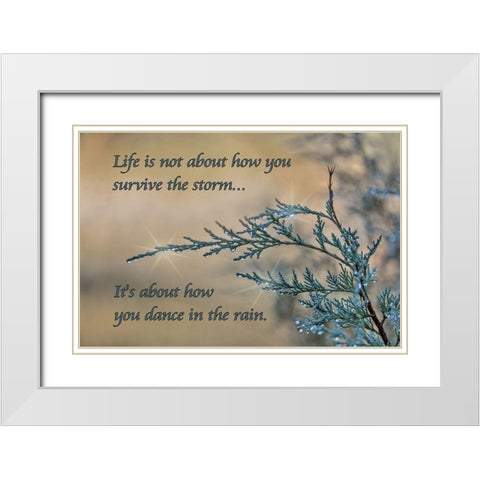Dance in the Rain White Modern Wood Framed Art Print with Double Matting by McFerrin, Larry