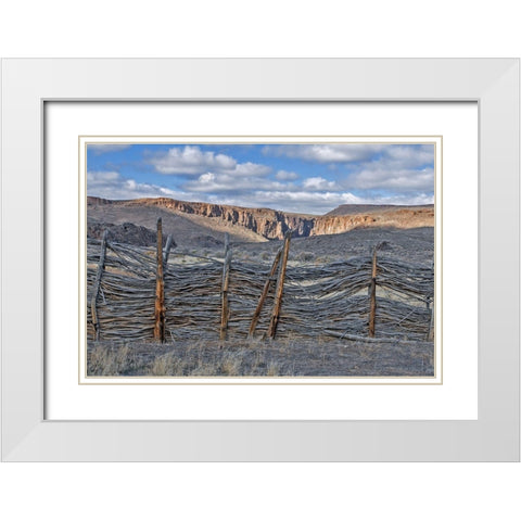 Box Canyon Ranch White Modern Wood Framed Art Print with Double Matting by McFerrin, Larry