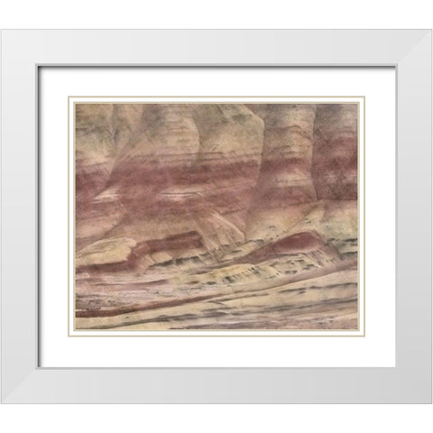 Painted Hills White Modern Wood Framed Art Print with Double Matting by McFerrin, Larry