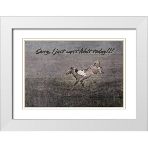 Cant Adult White Modern Wood Framed Art Print with Double Matting by McFerrin, Larry