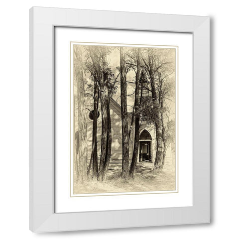 Abandoned Church White Modern Wood Framed Art Print with Double Matting by McFerrin, Larry