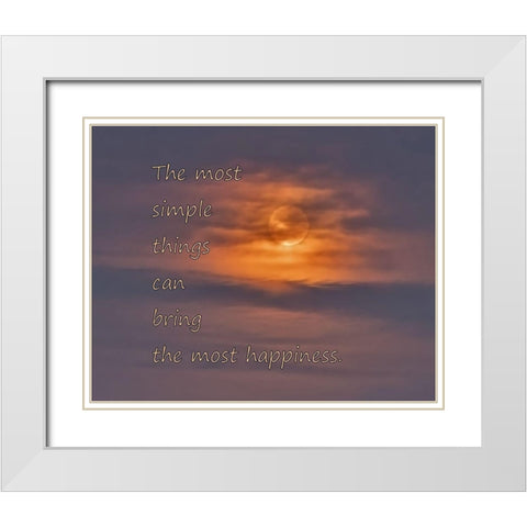 Painted Hills Blue Moon White Modern Wood Framed Art Print with Double Matting by McFerrin, Larry
