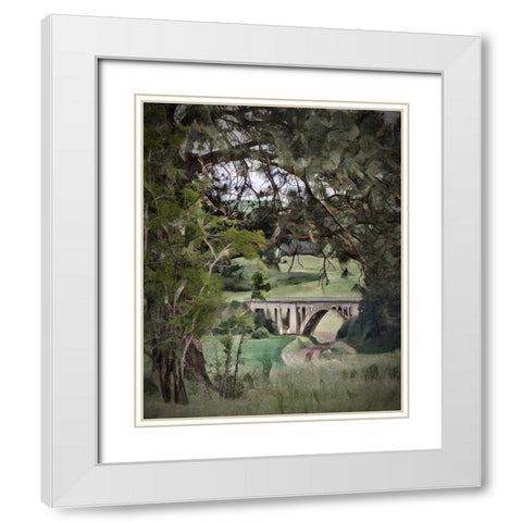 Palouse RR Bridge White Modern Wood Framed Art Print with Double Matting by McFerrin, Larry