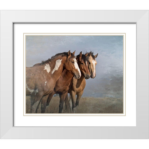 Bachelor Buddies White Modern Wood Framed Art Print with Double Matting by McFerrin, Larry