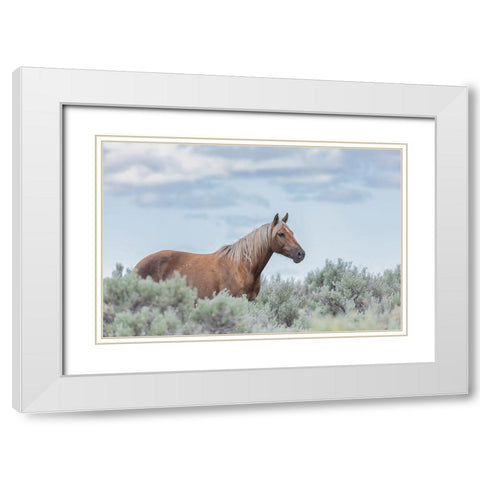 Aphrodite White Modern Wood Framed Art Print with Double Matting by McFerrin, Larry