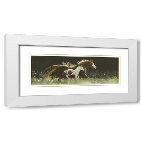 Keeping Up With Mother White Modern Wood Framed Art Print with Double Matting by Harrison, Lesley