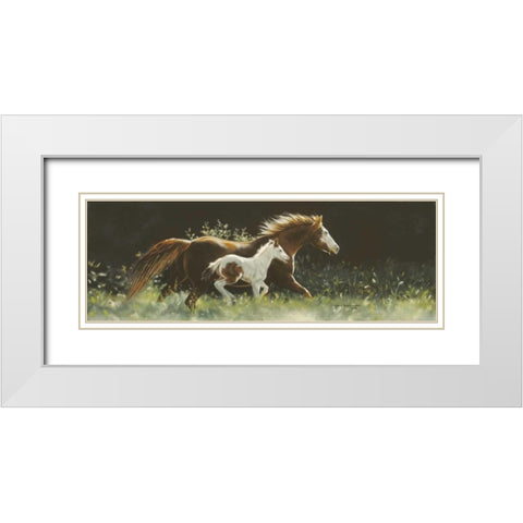 Keeping Up With Mother White Modern Wood Framed Art Print with Double Matting by Harrison, Lesley