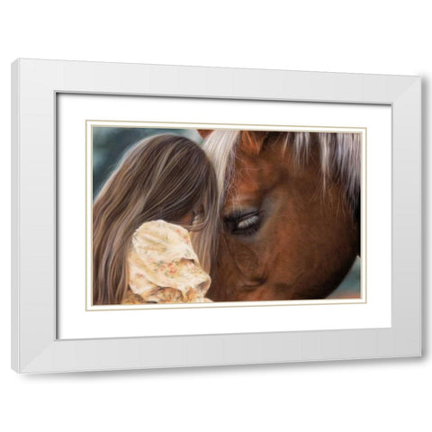 In Their Own World White Modern Wood Framed Art Print with Double Matting by Harrison, Lesley