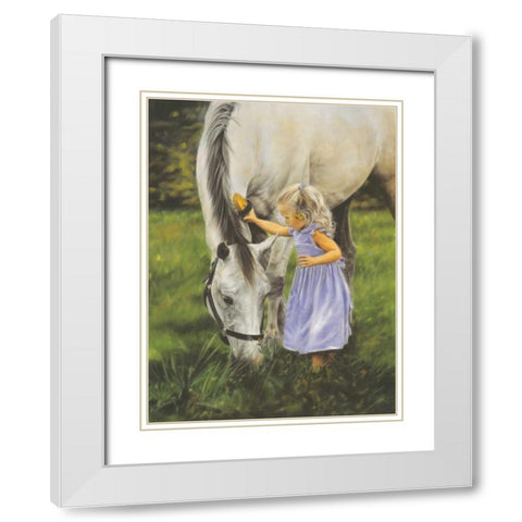 Grace and the Grey White Modern Wood Framed Art Print with Double Matting by Harrison, Lesley