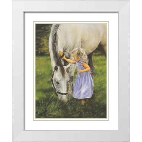 Grace and the Grey White Modern Wood Framed Art Print with Double Matting by Harrison, Lesley