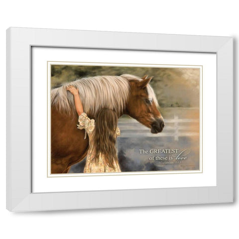 The Greatest White Modern Wood Framed Art Print with Double Matting by Harrison, Lesley