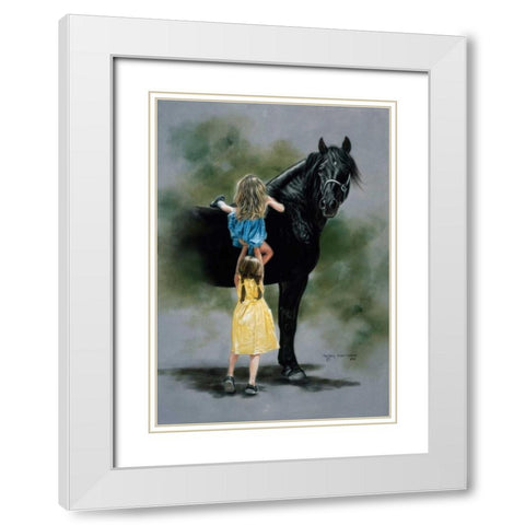 The Booster Club White Modern Wood Framed Art Print with Double Matting by Harrison, Lesley